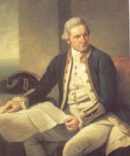        Cap. James Cook nacque nello Yorkshire nel 1728                          fu ucciso a KealaKeKua-Hawaii nel 1779